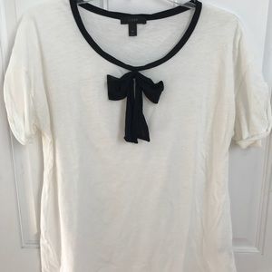 J.Crew M short sleeve top with bow.